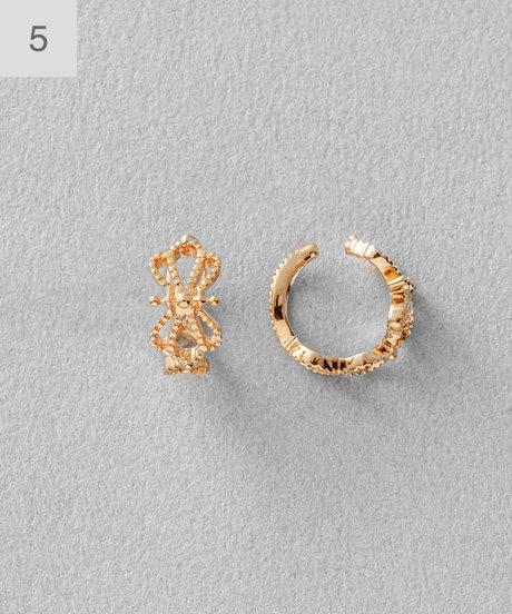 レース リバーシブルイヤリング