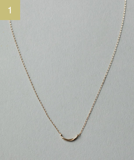 [レイヤード] K10YG クレセントムーン ネックレス