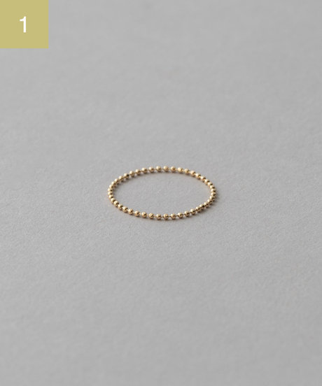 [レイヤード] K10YG ボールチェーン リング