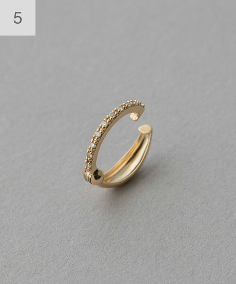 K10YG ダイヤモンド ハグカフ リバーシブル