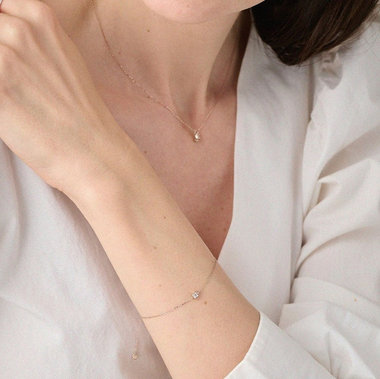 "Mist Pink" Collection -White topaz-