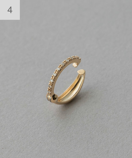 K10YG ダイヤモンド ハグカフ リバーシブル