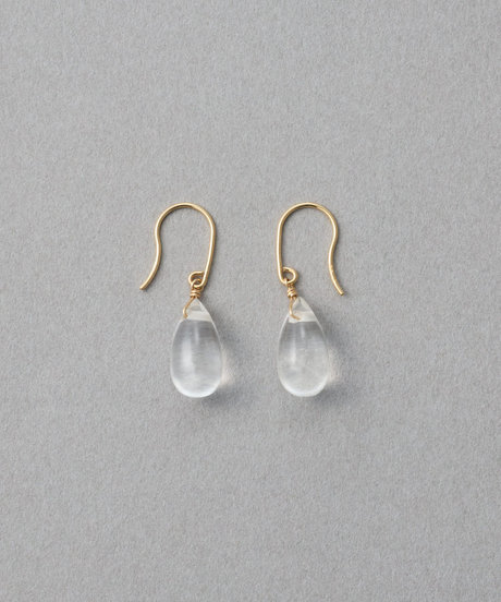 [スウィングドロップ] K10 ナチュラルストーン ピアス