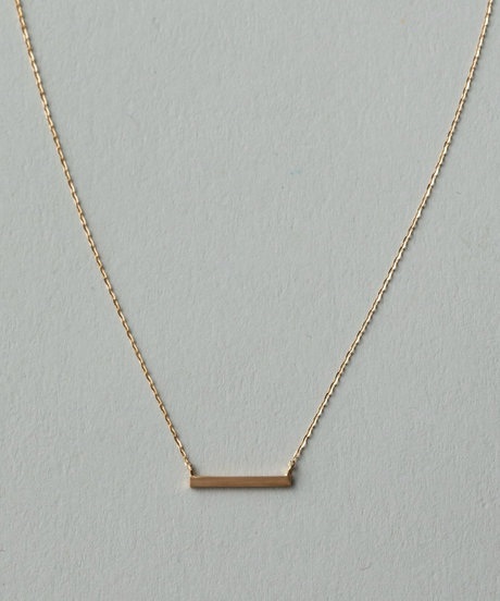 [レイヤード] K18YG バー ネックレス